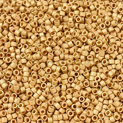 MIYUKIデリカビーズ小  シリンダー  日本製シードビーズ  15/0  （dbs0331)マット24ktゴールドメッキ  1.1x1.3mm  穴：0.7mm  約175000個/袋  50 G /袋&nbsp;SEED-X0054-DBS0331