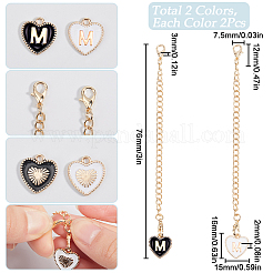 2 комплект подвесных украшений из эмалевого сплава HJEW-SC0001-56M