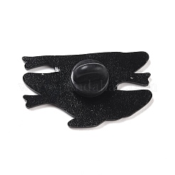 Triple poisson avec broche en émail coeur pour halloween&nbsp;JEWB-F015-06EB