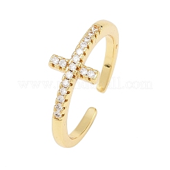 Латунные микро проложить манжеты кольца кубического циркония KK-H093-19G