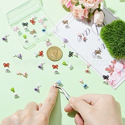 24шт 8 цвета кабошоны из сплава ландыша&nbsp;MRMJ-CJ0001-30