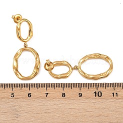 Овальные серьги-гвоздики из нержавеющей стали 304&nbsp;EJEW-I319-02G