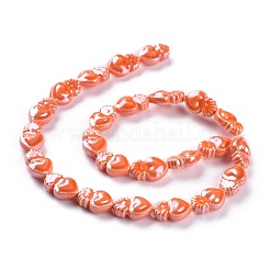 Perline di porcellana fatte a mano lisce&nbsp;PORC-M003-09B