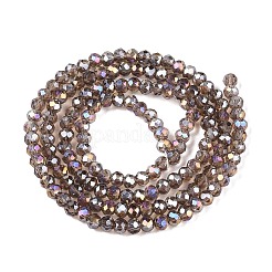 Стеклянные бусины с гальваническим покрытием  EGLA-A044-T2mm-B16