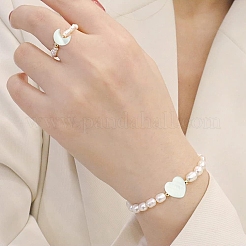 Ensemble de 40 pièce de 4 styles de perles en coquillage d'eau douce naturelle&nbsp;BSHE-YW0001-25
