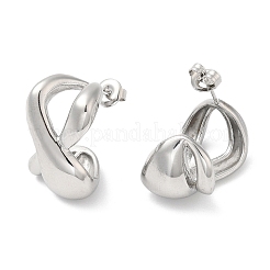Серьги-гвоздики в виде бесконечности из нержавеющей стали 304 EJEW-I286-03P