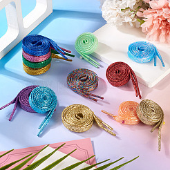 13 пара шнурков из полиэстера двух цветов&nbsp;AJEW-TA0002-71