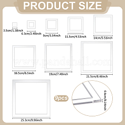 9 шт. прозрачные акриловые шаблоны DIY-BC0015-38A