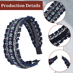 2 шт. 2-х цветные цветочные резинки для волос украшения для женщин&nbsp;OHAR-CY0001-19B