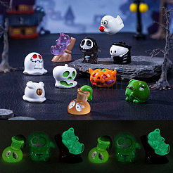 Хэллоуин светящееся украшение из смолы&nbsp;DJEW-N004-04