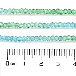 Brins de perles de verre peints transparents&nbsp;LS-DGLA-A034-T1mm-A17