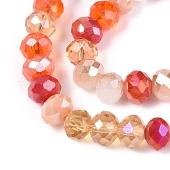 Стеклянные бусины с гальваническим покрытием &nbsp;EGLA-N022-02A-A01