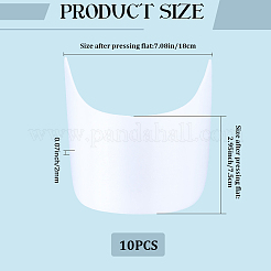 10 pezzo di tesa in plastica PE per berretto con visiera&nbsp;DIY-CP0013-58A