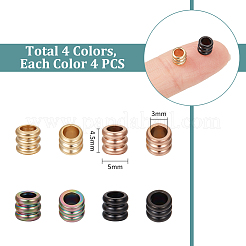 16 шт. 4-х цветные бусины из нержавеющей стали 304 STAS-UN0055-36