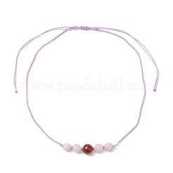 Комплект из круглых бусин из натурального кварца и сердолика SJEW-JS01335