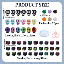 Наборы для изготовления браслетов своими руками на тему хэллоуина&nbsp;DIY-WH0750-046