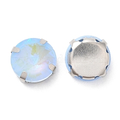 Мокко флуоресцентный(ми) плоский круглый пришитый страз GGLA-M006-02A-P01