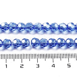 Chapelets de perles en verre transparent électrolytique&nbsp;EGLA-A035-T6mm-A14
