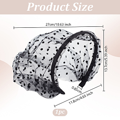 Резинки для волос с вуалью из полиэстера OHAR-WH0021-63B