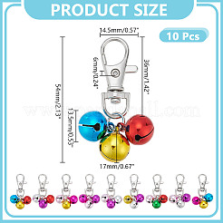10 шт. подвеска-колокольчик из сплава и латуни AJEW-AR0004-95