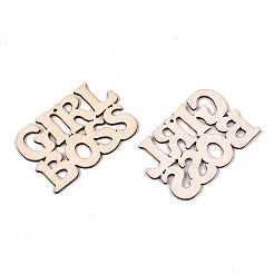 Кулоны из неокрашенного натурального дерева WOOD-N007-046