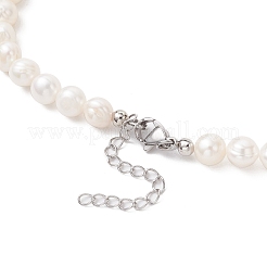 Ожерелья из натурального культивированного пресноводного жемчуга с двух сторон NJEW-JN05334-02