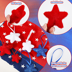 2 комплект 2 стилей подвесных украшений в виде звезд из пеноматериала AJEW-SP0002-59B