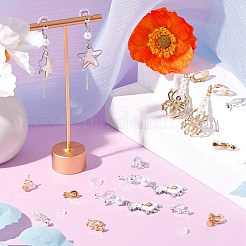 24 шт. 6-х стилевые латунные клипсы-серьги&nbsp;DIY-SC0021-30