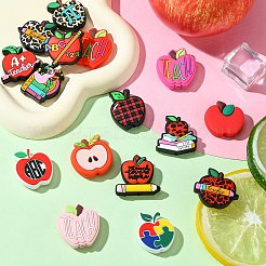 16шт 16 стиля яблоко силиконовые фокусные бусины&nbsp;SIL-CJ0002-24