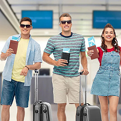 2 étui à passeport en cuir PU bicolore (2 pièce)&nbsp;OFST-CL0001-10B