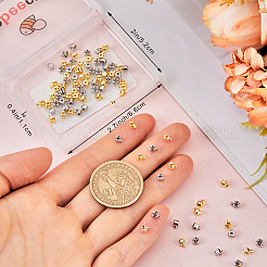 100 шт. 2 цвета латунные обжимные бусины KK-BBC0014-31