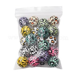 20 Stück 10 Farben bedruckte Holzperlen&nbsp;WOOD-FS0002-56