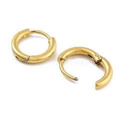 Серьги-кольца Huggie Hoop из нержавеющей стали 304 с ионным покрытием (IP) и прозрачным кубическим цирконием EJEW-C096-01B-G