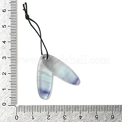 2 Stück natürliche Fluorit-Anhänger&nbsp;G-Z064-01B