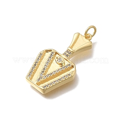 Латунные микро проложить подвески бутылки кубического циркония&nbsp;KK-D431-051A-02