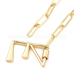 Colliers à pendentif mousqueton à vis en laiton&nbsp;NJEW-JN03011-03