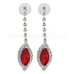 Collane e orecchini a bottone in lega con strass occhio di cavallo per donna&nbsp;SJEW-U001-01P-05