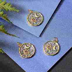 5шт латунные подвески с микропаве и кубическим цирконием&nbsp;ZIRC-SZ0001-73