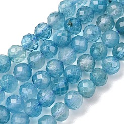 Natürliche blaue Topas-Perlenstränge&nbsp;G-F782-B07-05