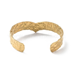 Ионное покрытие (ip) 304 нержавеющая сталь манжеты браслеты для женщин BJEW-Z078-27G