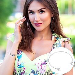 Изготовление 12шт. браслетов-крутящих моментов из нержавеющей стали 304 в европейском стиле FIND-UN0007-46