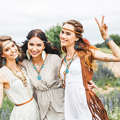 2 комплект из 2 стилей синтетического бирюзового каплевидного лариата&nbsp;SJEW-AN0001-02