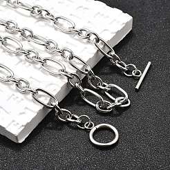 Не тускнеющие унисекс-цепочки из нержавеющей стали 304 Figaro&nbsp;X-NJEW-H215-03P