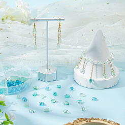 210шт 6 цвета прозрачные стеклянные бусины&nbsp;GGLA-LT0001-02A