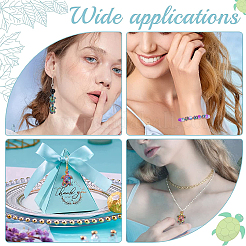 50шт стойка покрытие бусины из сплава цвета радуги FIND-SC0003-67