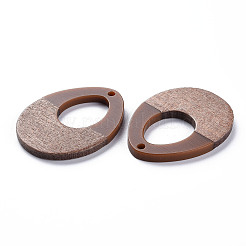 Pendentifs en résine opaque et bois de noyer&nbsp;RESI-T035-37D