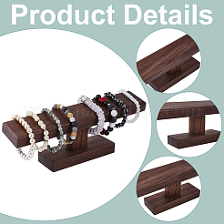 T-förmiger Uhrenorganizer aus Holz&nbsp;ODIS-WH0099-209B