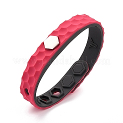 Плоские браслеты из силиконового шнура&nbsp;LS-BJEW-F421-01G