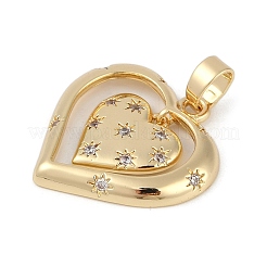 Латунные микропаве прозрачные подвески с фианитом&nbsp;ZIRC-M001-14G