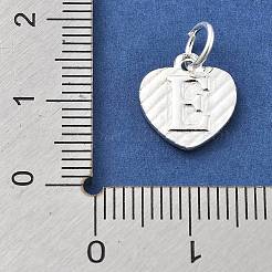 925 ciondolo a forma di cuore in argento sterling con lettere maiuscole&nbsp;STER-S009-13E-S